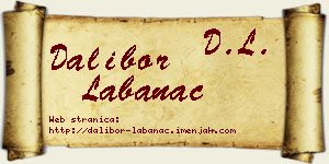 Dalibor Labanac vizit kartica